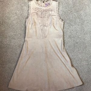 Suede beige dress